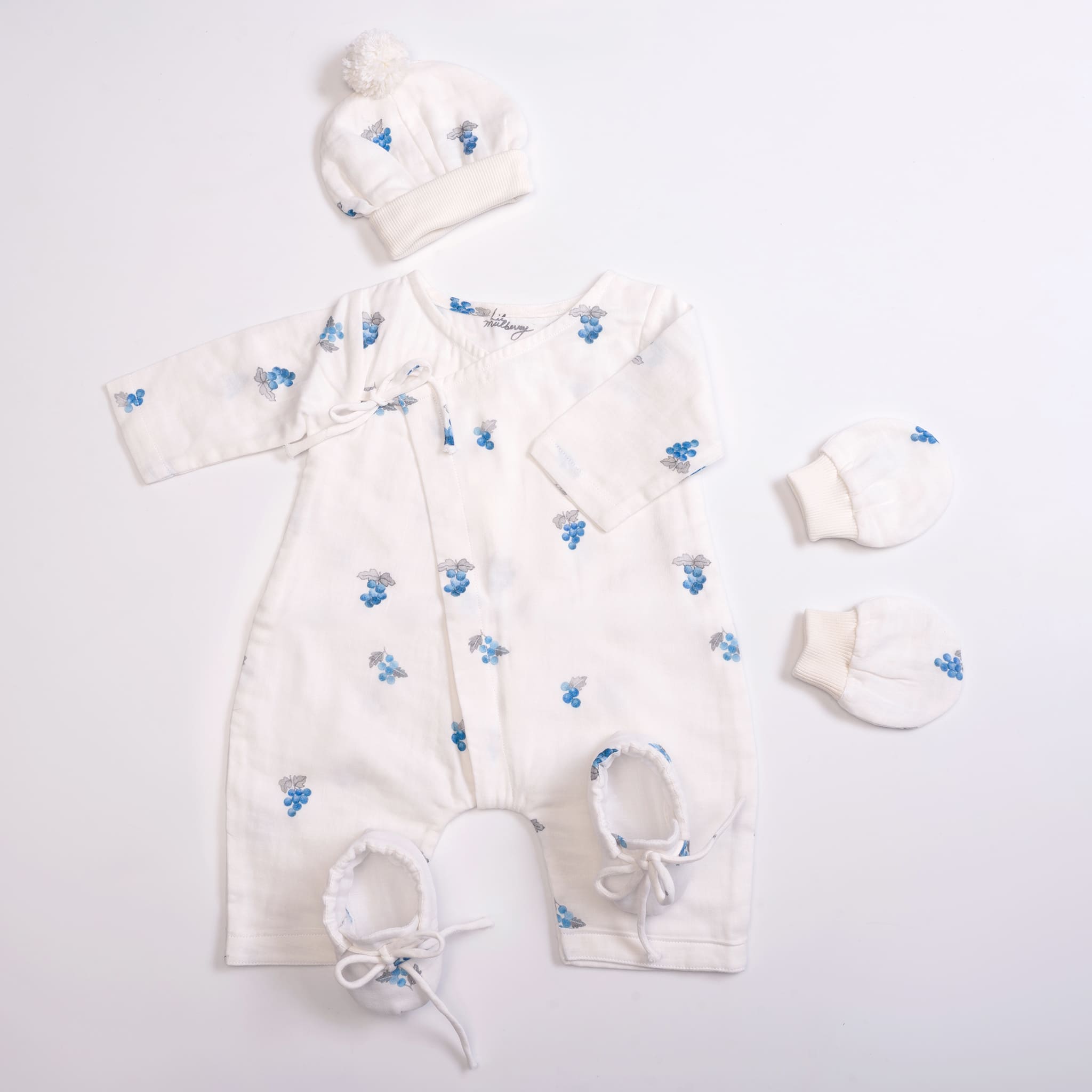 Blueberries Muslin Newborn Clothing Set - Lil Mulberry
