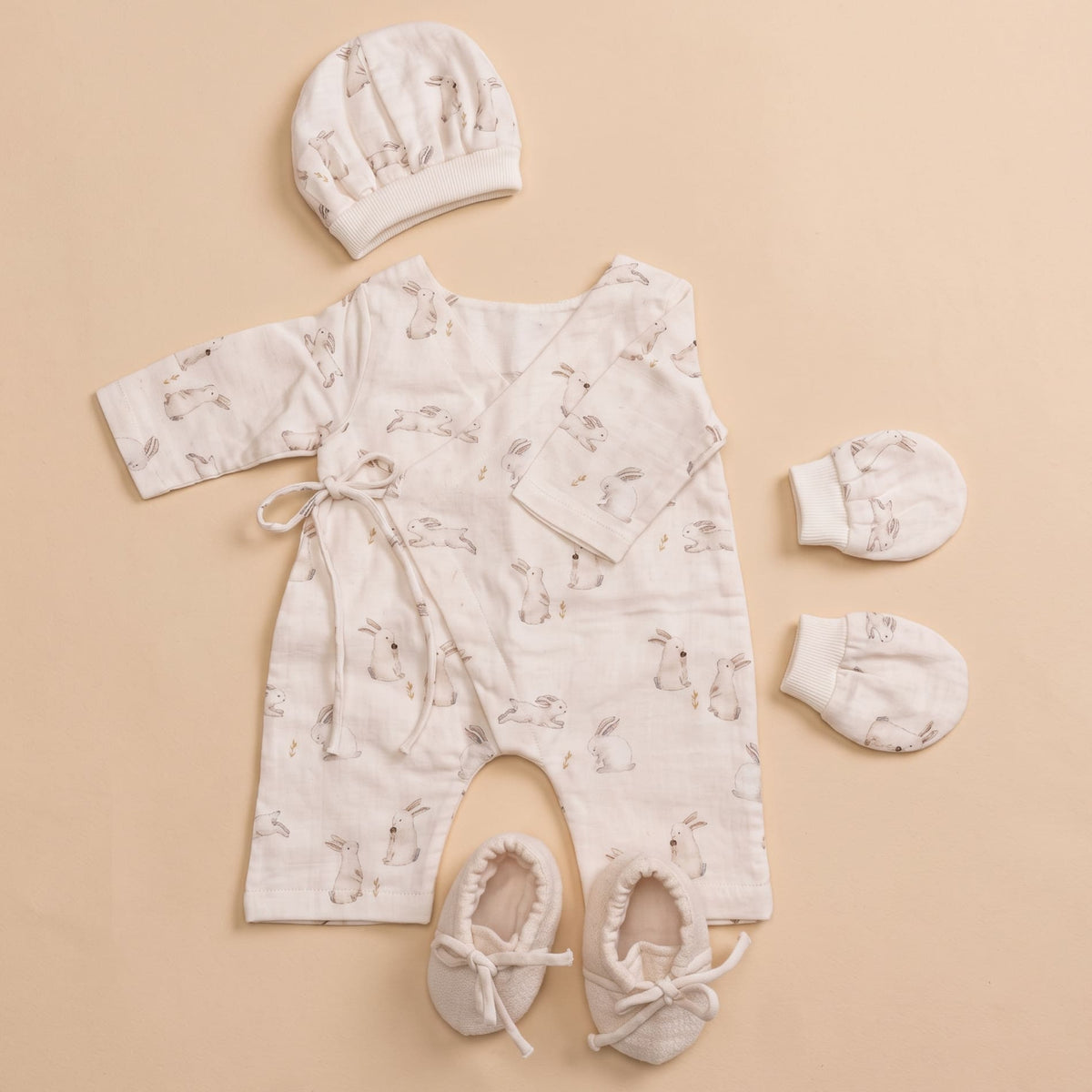 Enchanted Bunny Muslin Newborn Clothing Set - Lil Mulberry