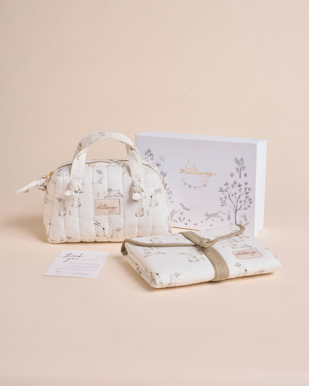Enchanted Bunny Muslin Travel Gift Set - Lil Mulberry