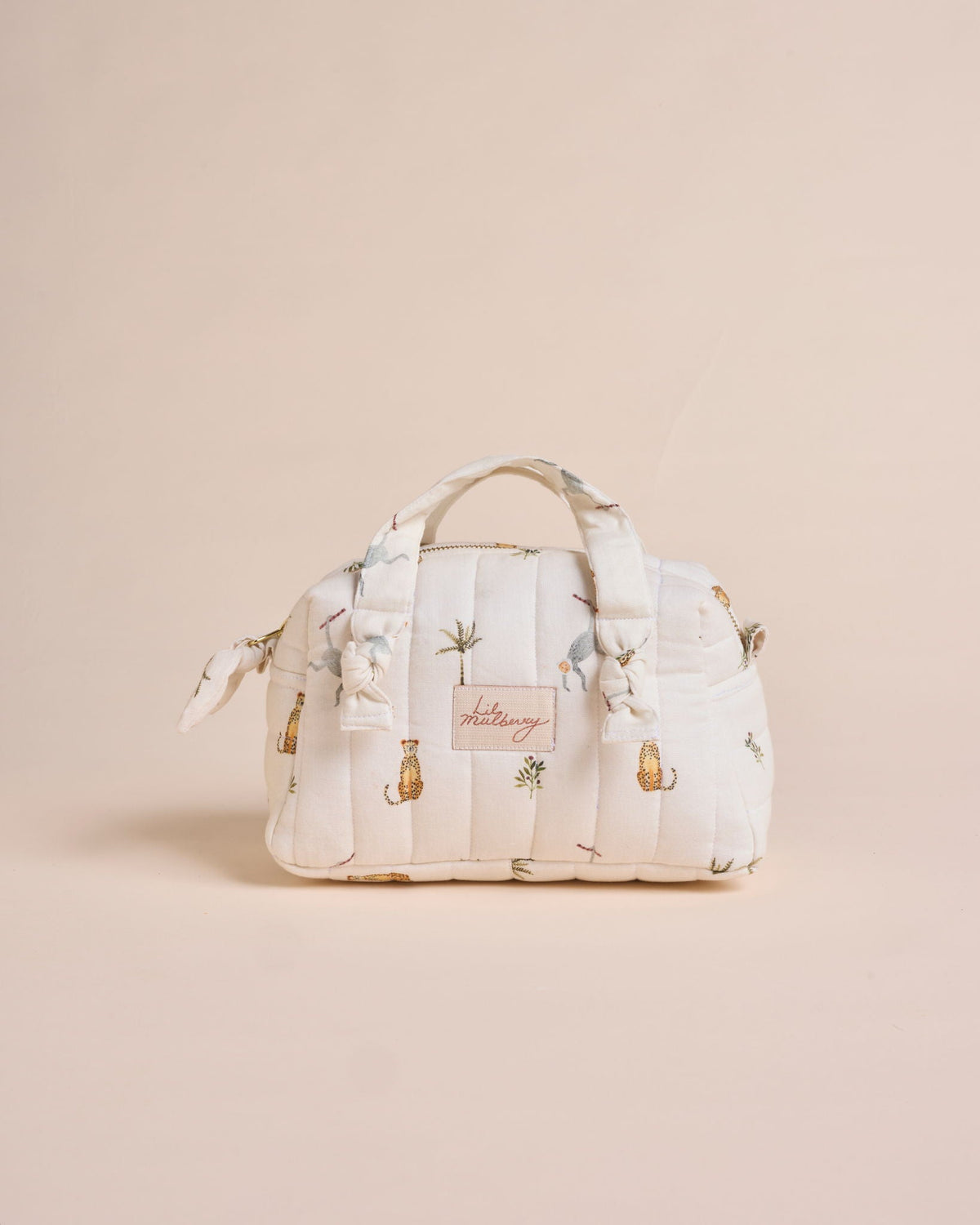 Monkey Cheetah Muslin Toiletry Bag - Lil Mulberry