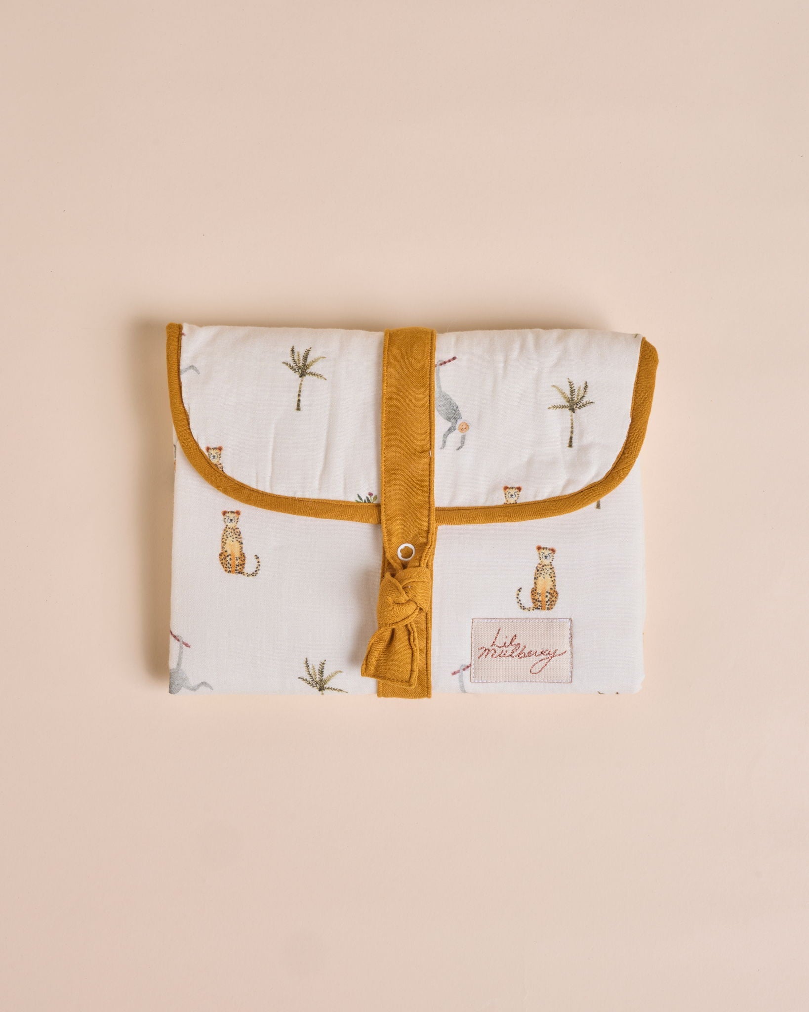 Monkey Cheetah Muslin Travel Gift Set - Lil Mulberry