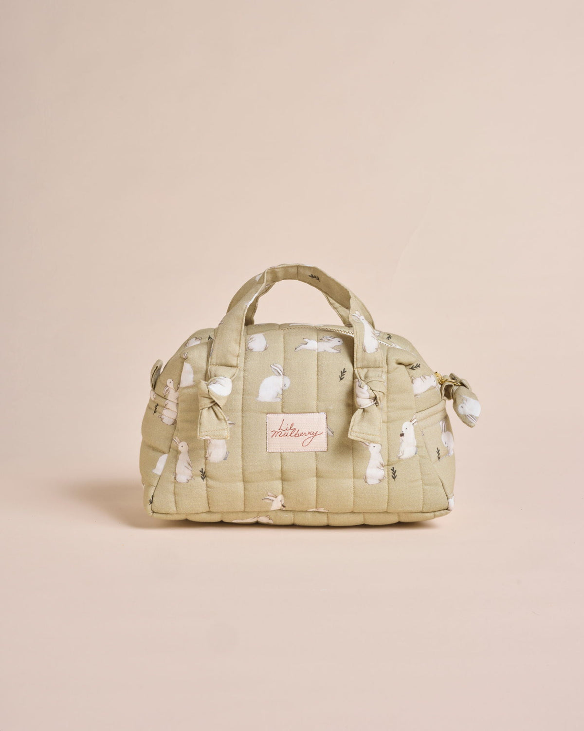 Sage Bunny Muslin Toiletry Bag - Lil Mulberry
