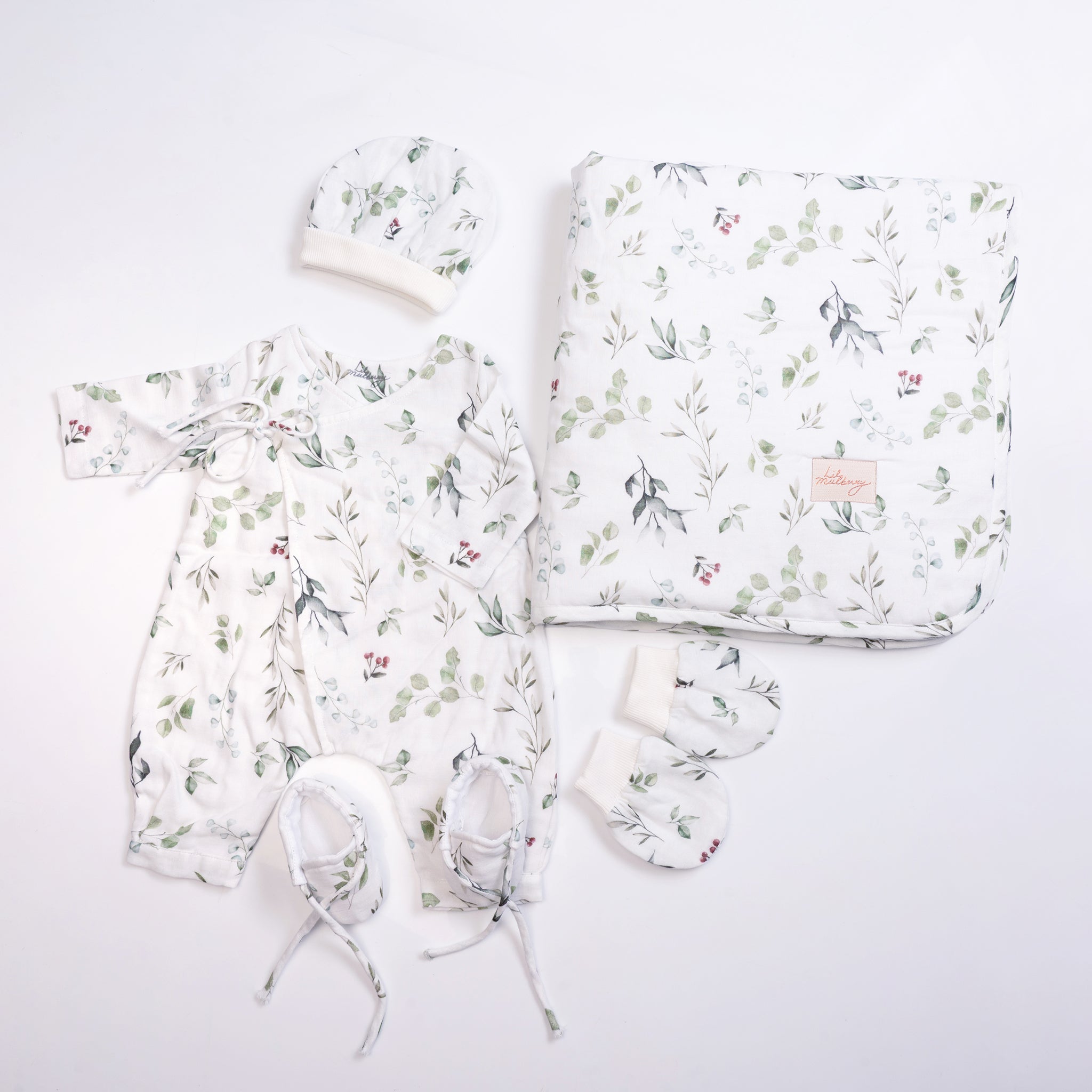 Spring Field Muslin Welcome Baby Gift Set - Lil Mulberry