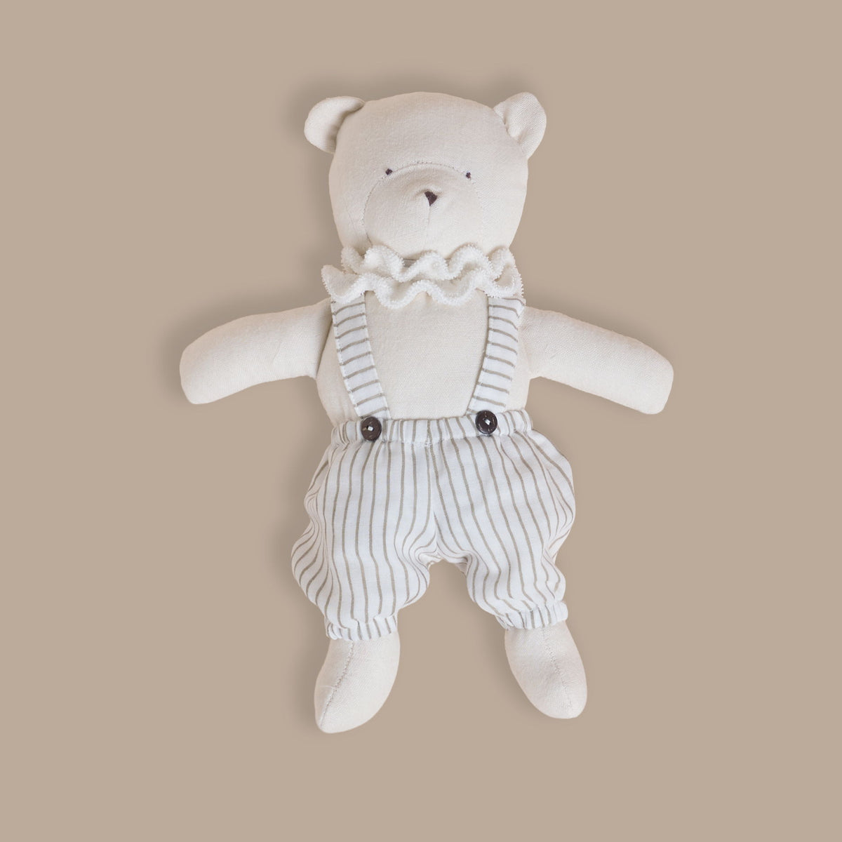Striped Dungaree Teddy Bear