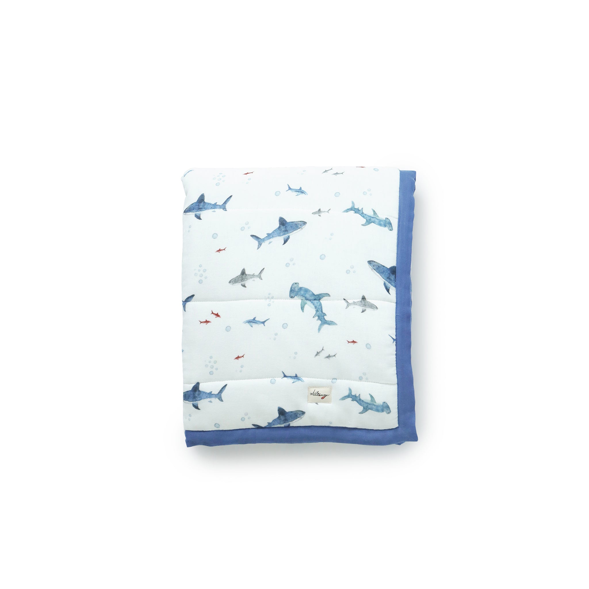 Baby Shark Muslin Quilt - Lil Mulberry
