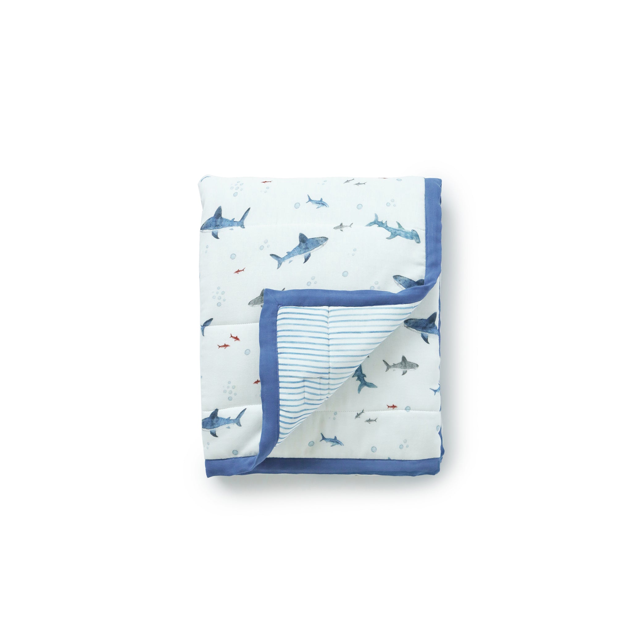 Baby Shark Muslin Quilt - Lil Mulberry