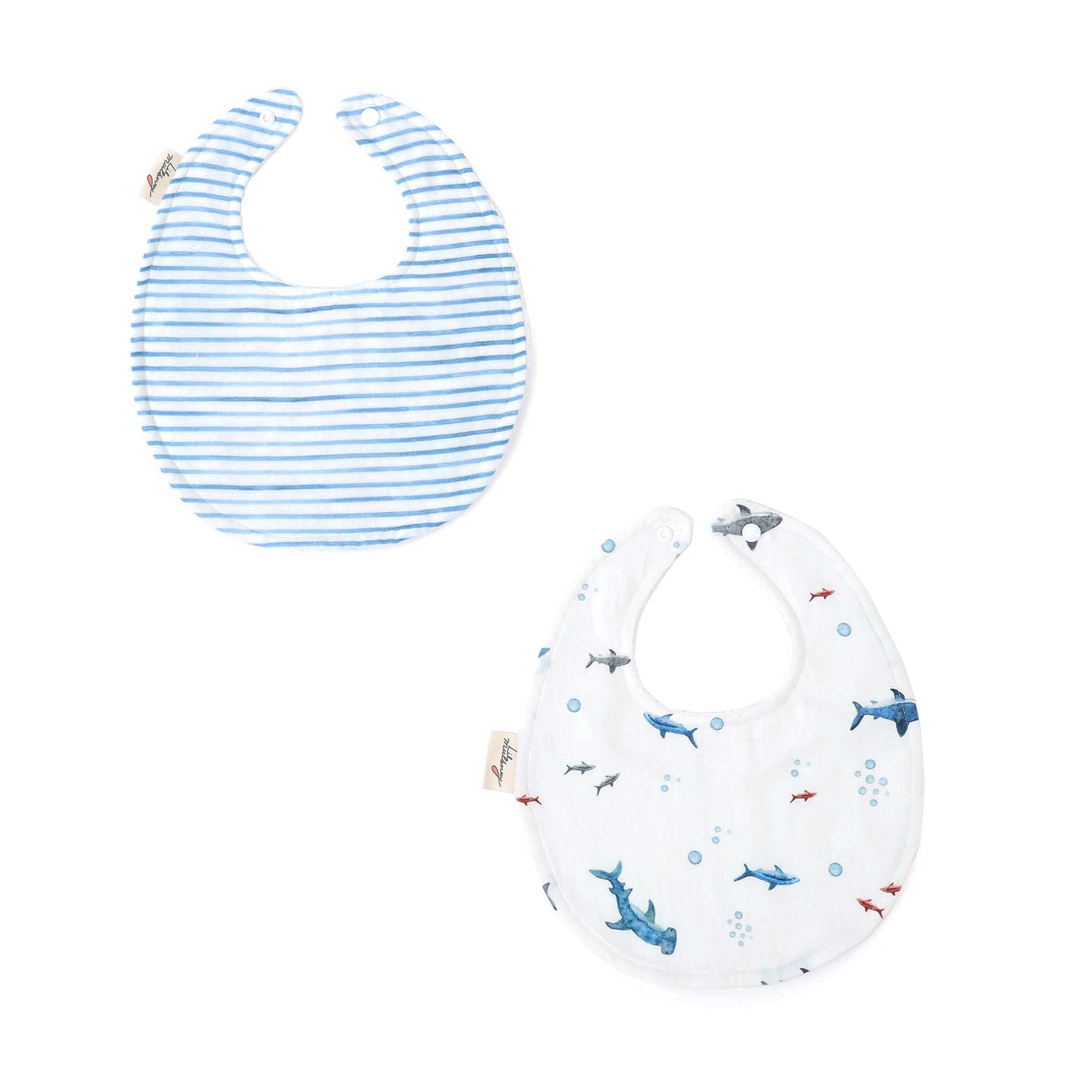 Baby Shark Organic Bib Set - Lil Mulberry