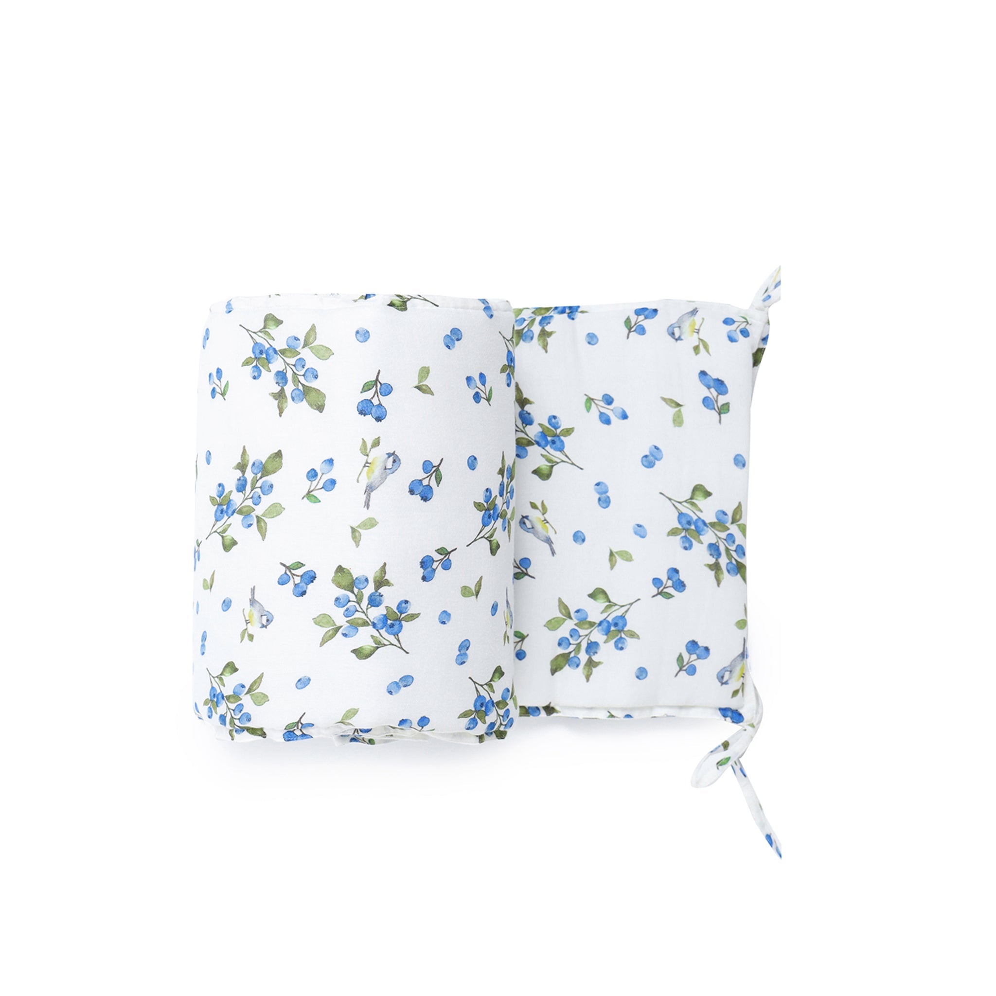 Blueberry and Bird Cot Bumper - Lil Mulberry
