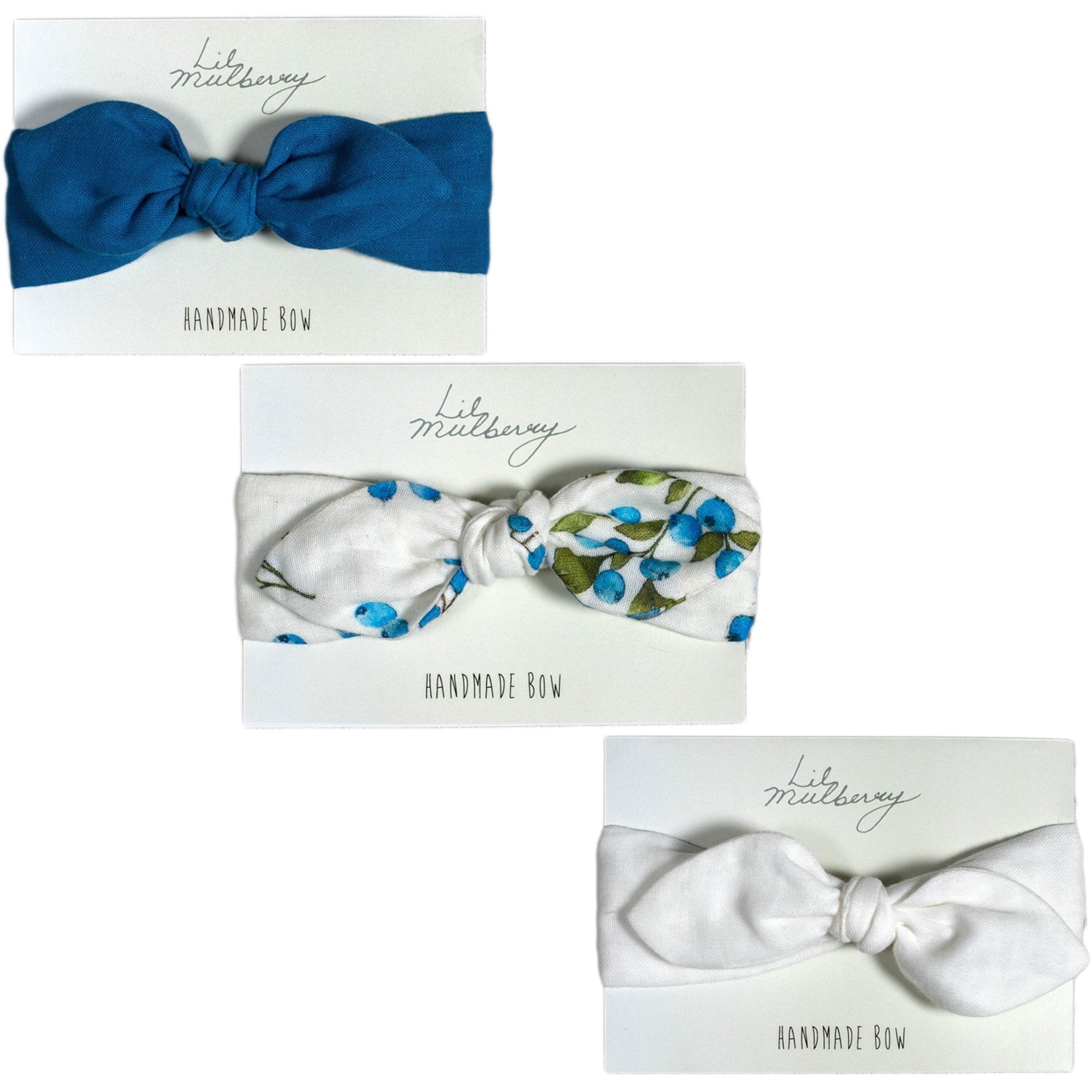 Blueberry & Bird Headband Set - Lil Mulberry