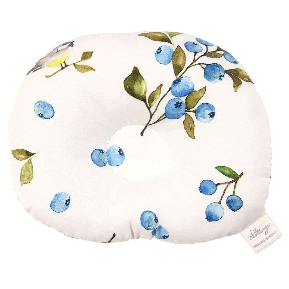 Blueberry & Bird Infant Pillow - Lil Mulberry