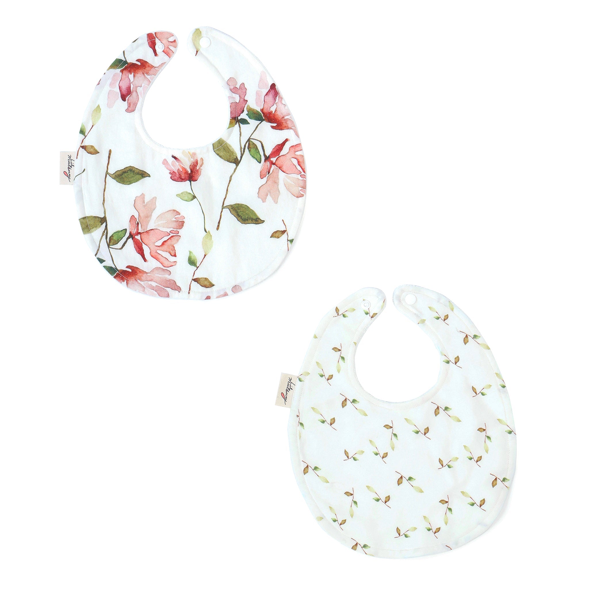 Chrysanthemum Organic Bib Set - Lil Mulberry