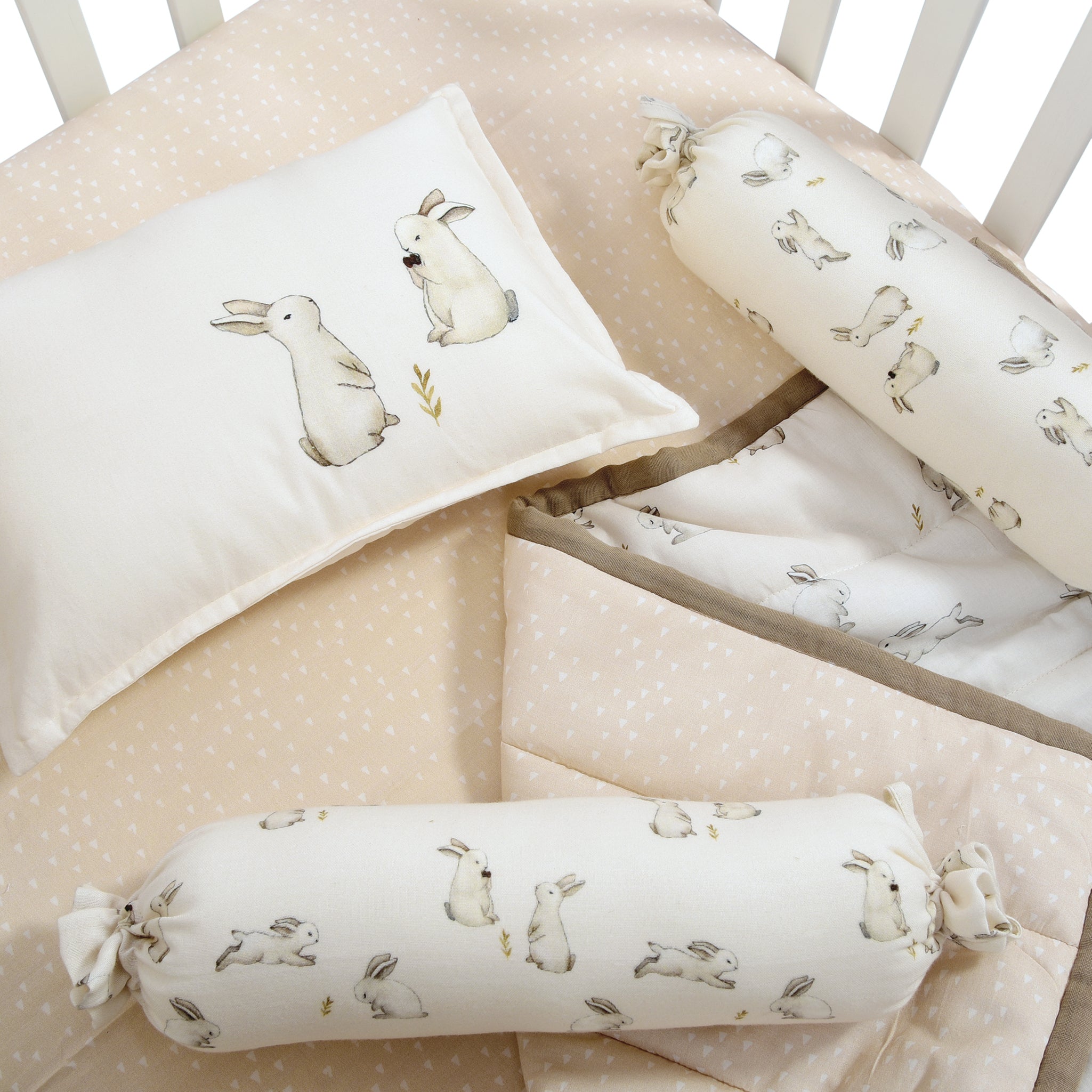Enchanted Bunny Muslin Cot Bedding Set - Lil Mulberry