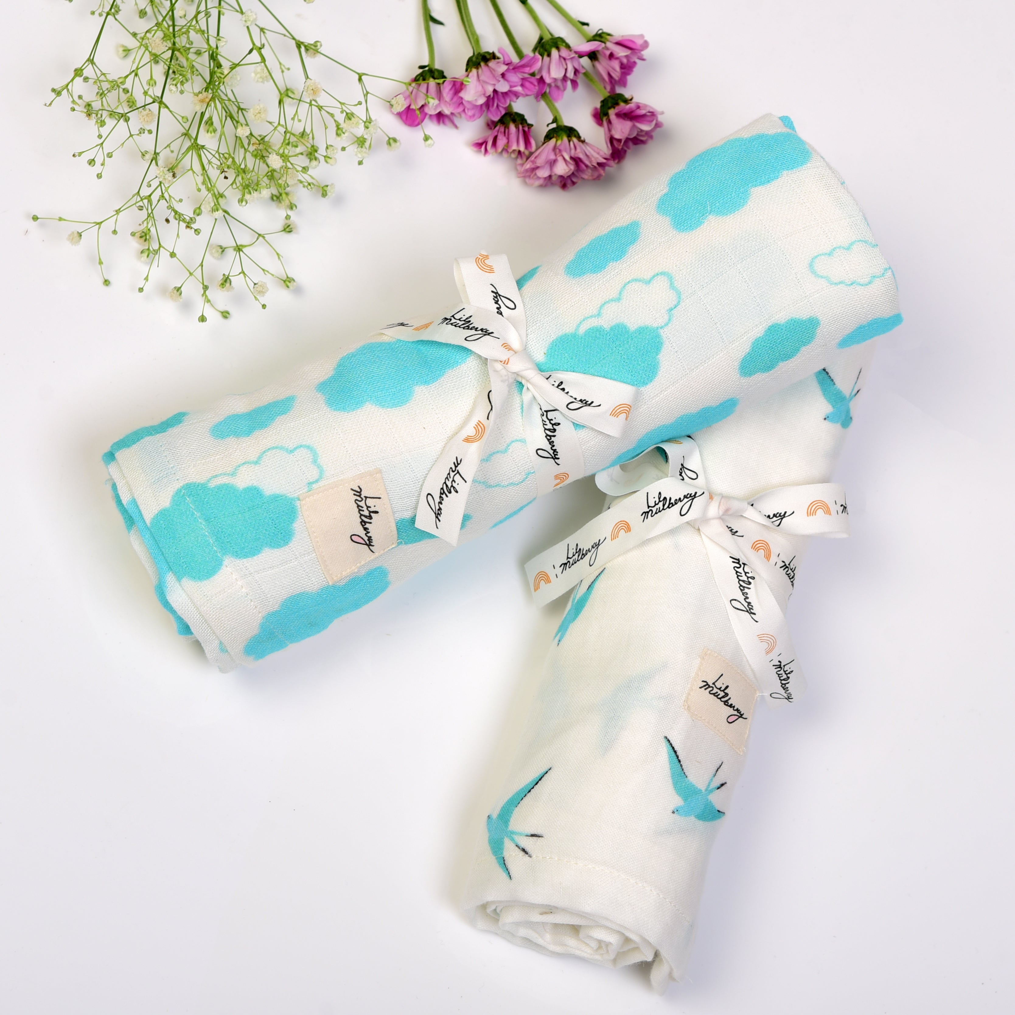 Freebird Muslin Swaddle Set - Lil Mulberry