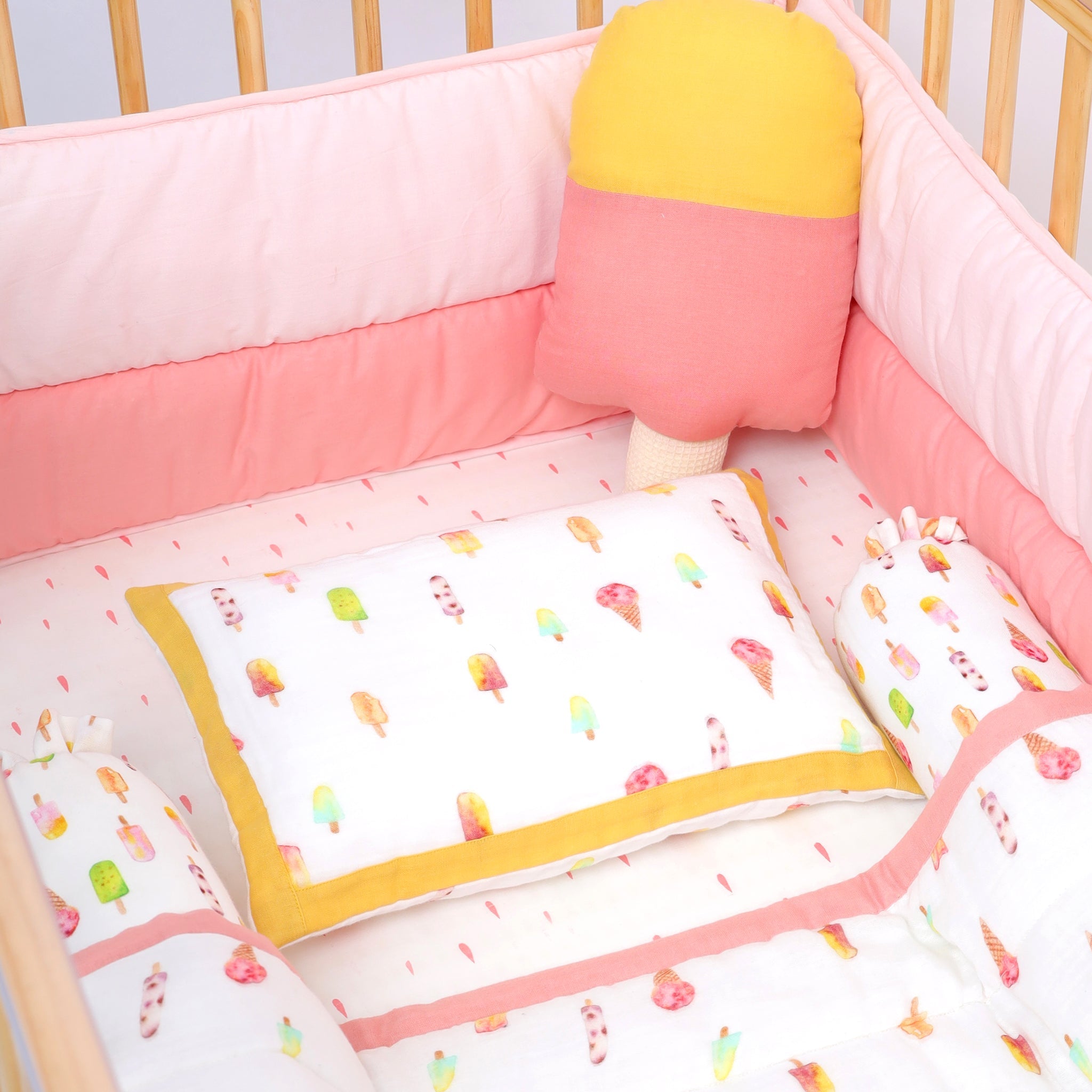 Magical Icecream Muslin Cot Bedding Set - Lil Mulberry