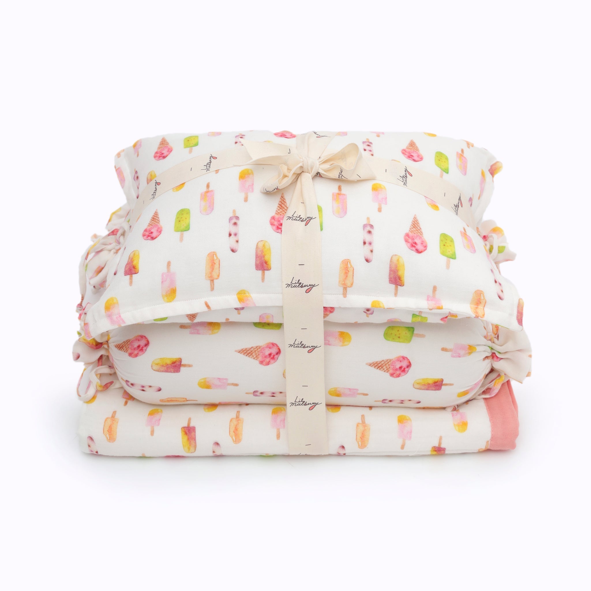 Magical Icecream Muslin Mini Bedding Set - Lil Mulberry