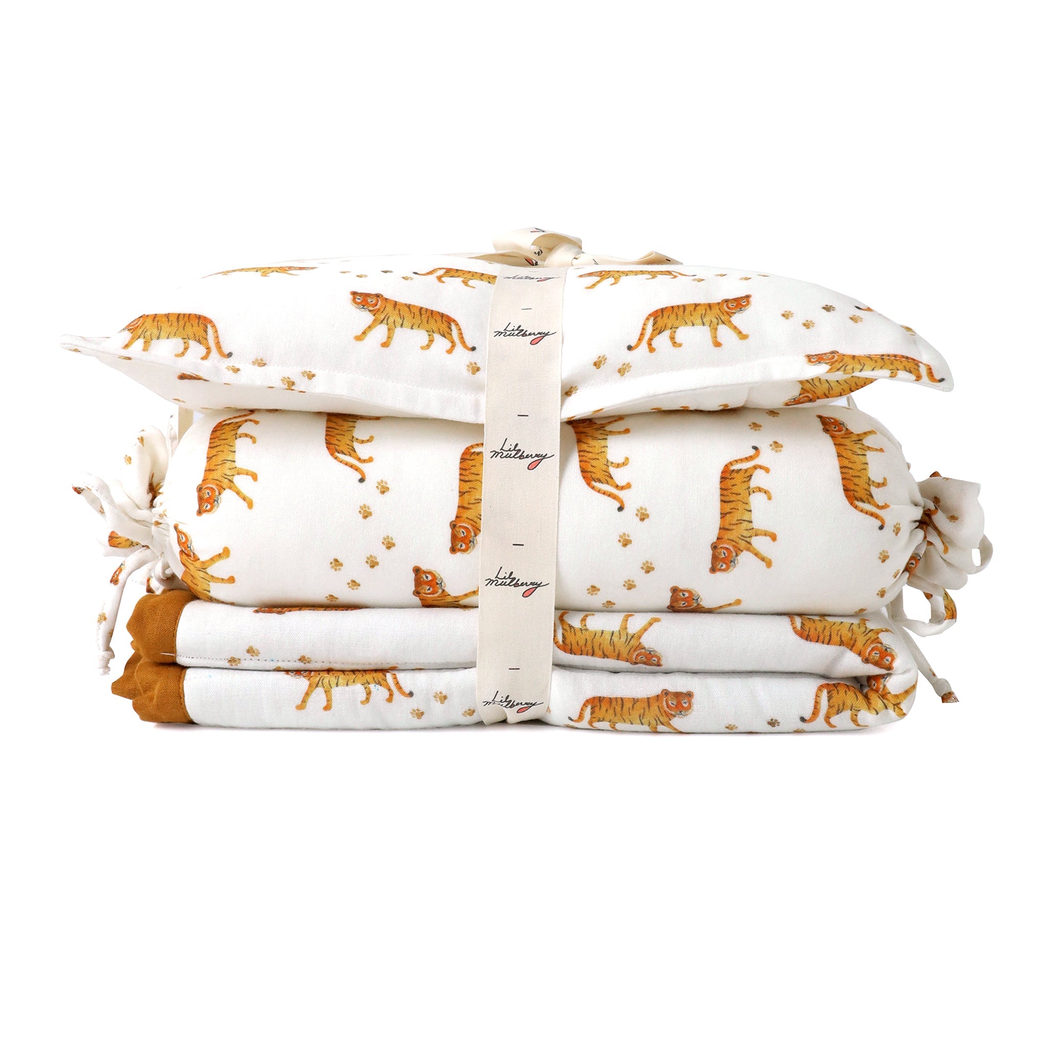 Royal Tiger Muslin Mini Bedding Set - Lil Mulberry