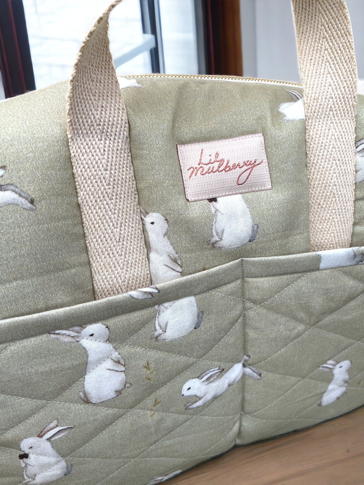 Sage Bunny Changing Bag - Lil Mulberry