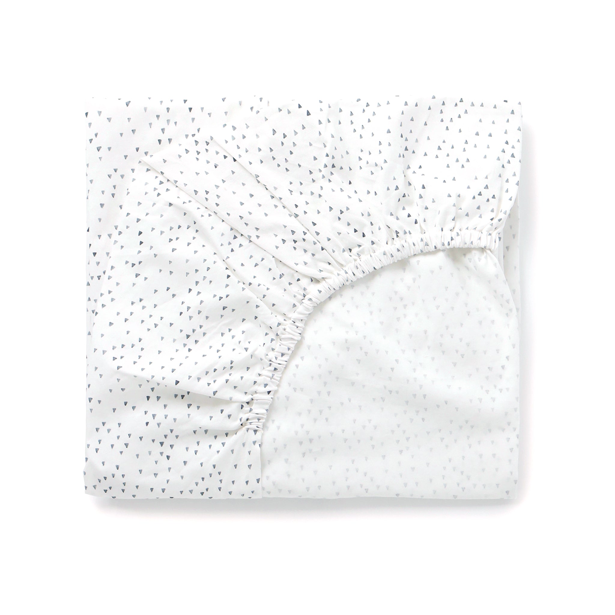 Tiny Triangles Muslin Fitted Cot Sheet - Lil Mulberry