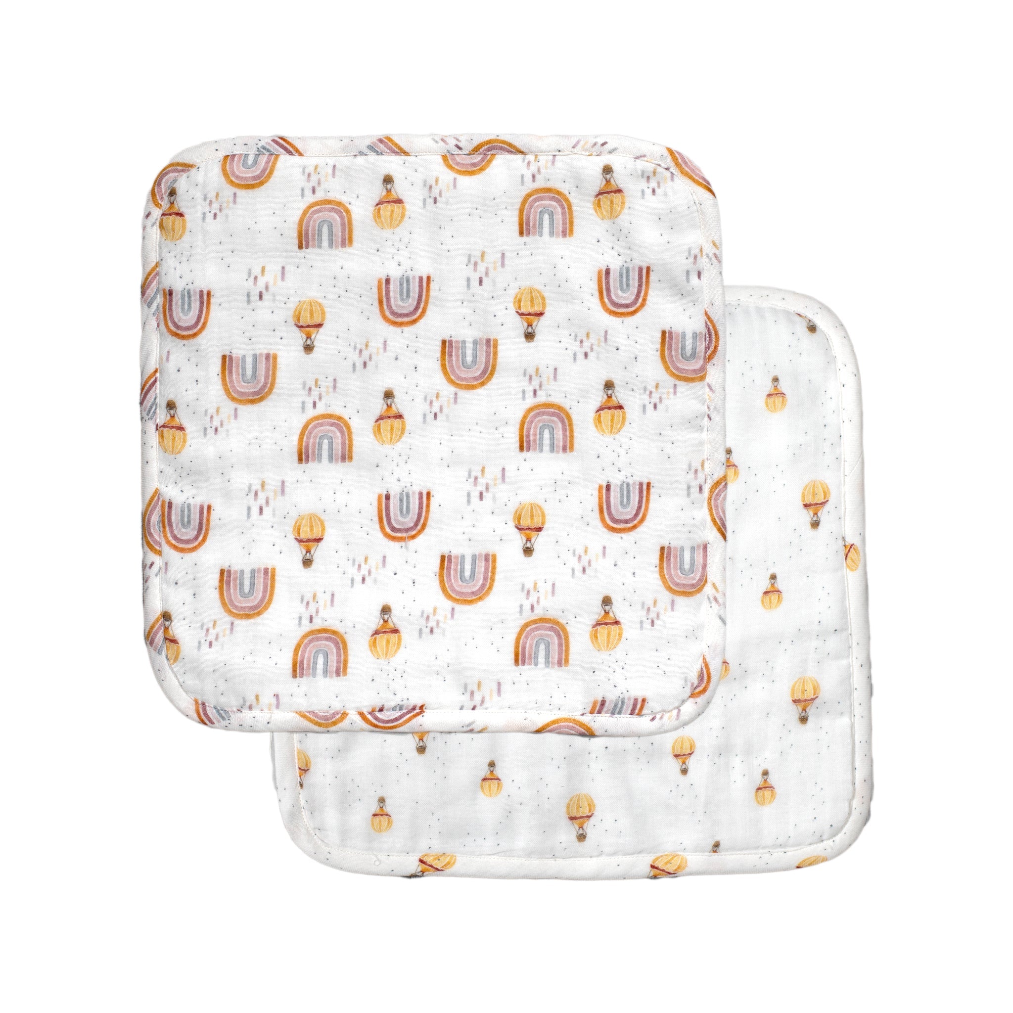 Whimsical Rainbow Organic Washcloth Set - Lil Mulberry