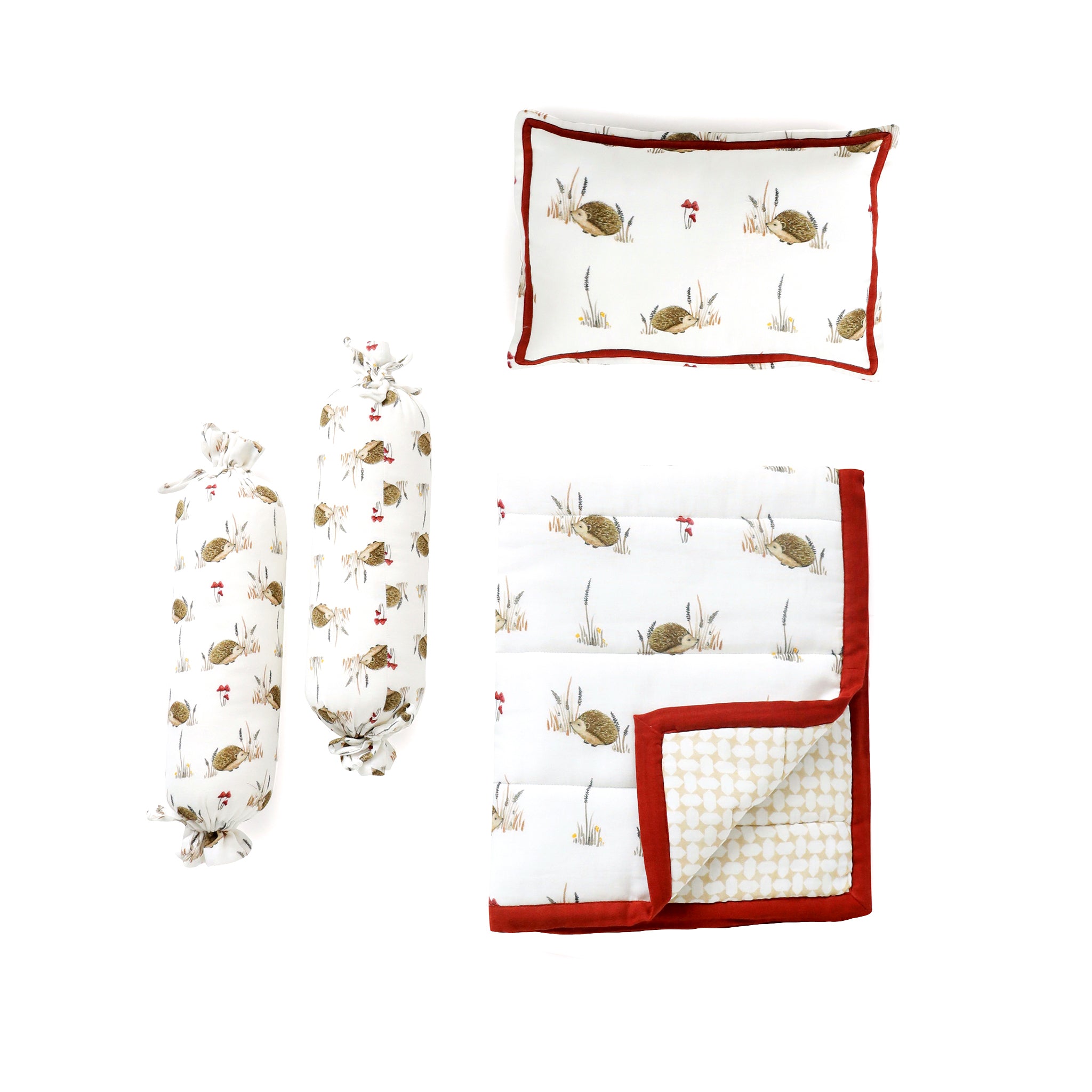 Wild Hedgehog Muslin Mini Bedding Set - Lil Mulberry