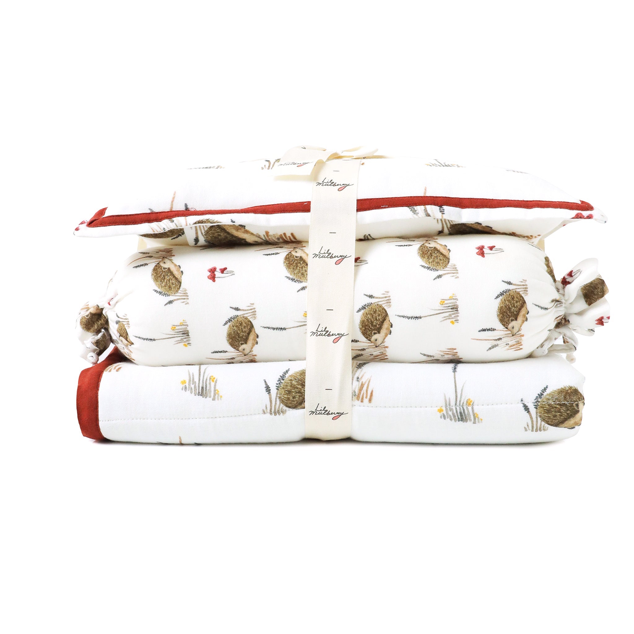 Wild Hedgehog Muslin Mini Bedding Set - Lil Mulberry