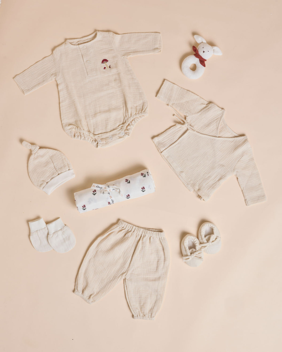 Cherry Bud Muslin Newborn Essentials Gift Set