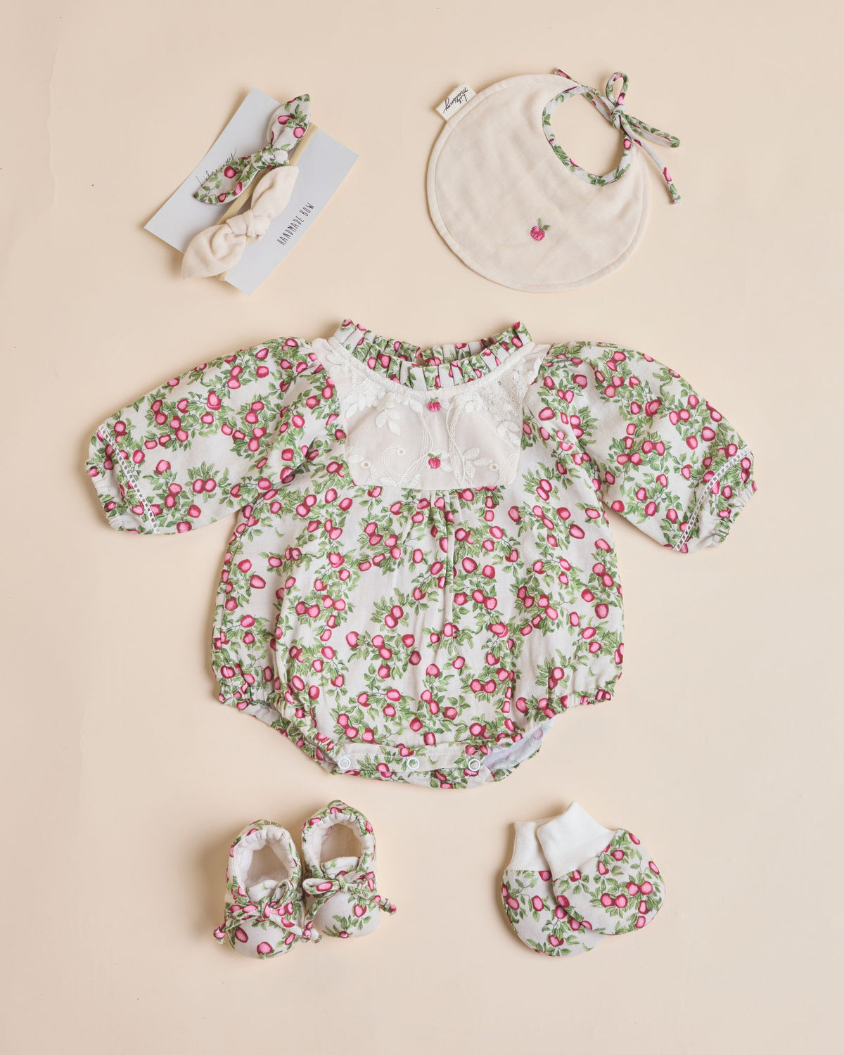 Apple Orchard Muslin Newborn Clothing Set