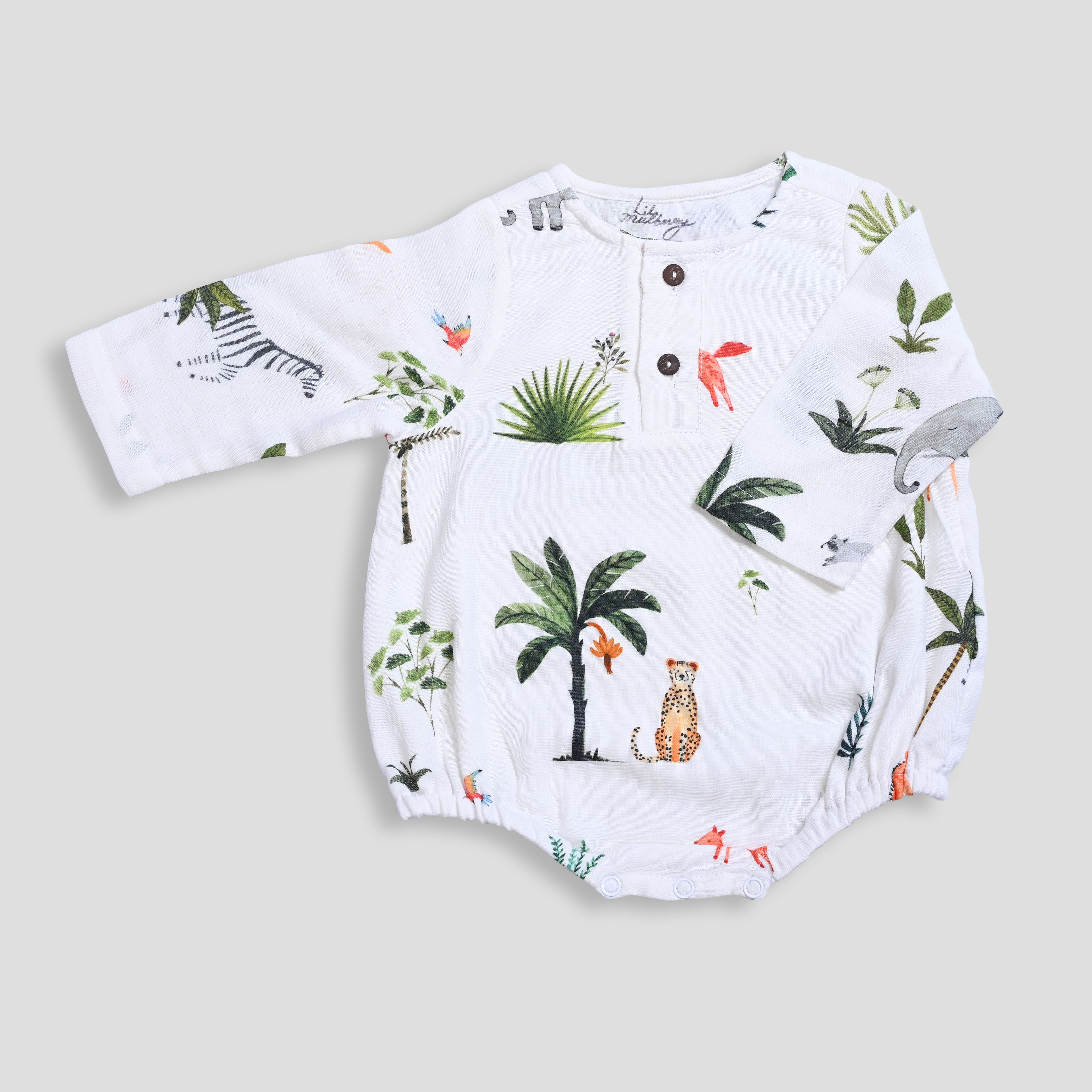 Animal Kingdom Muslin Bodysuit - Lil Mulberry