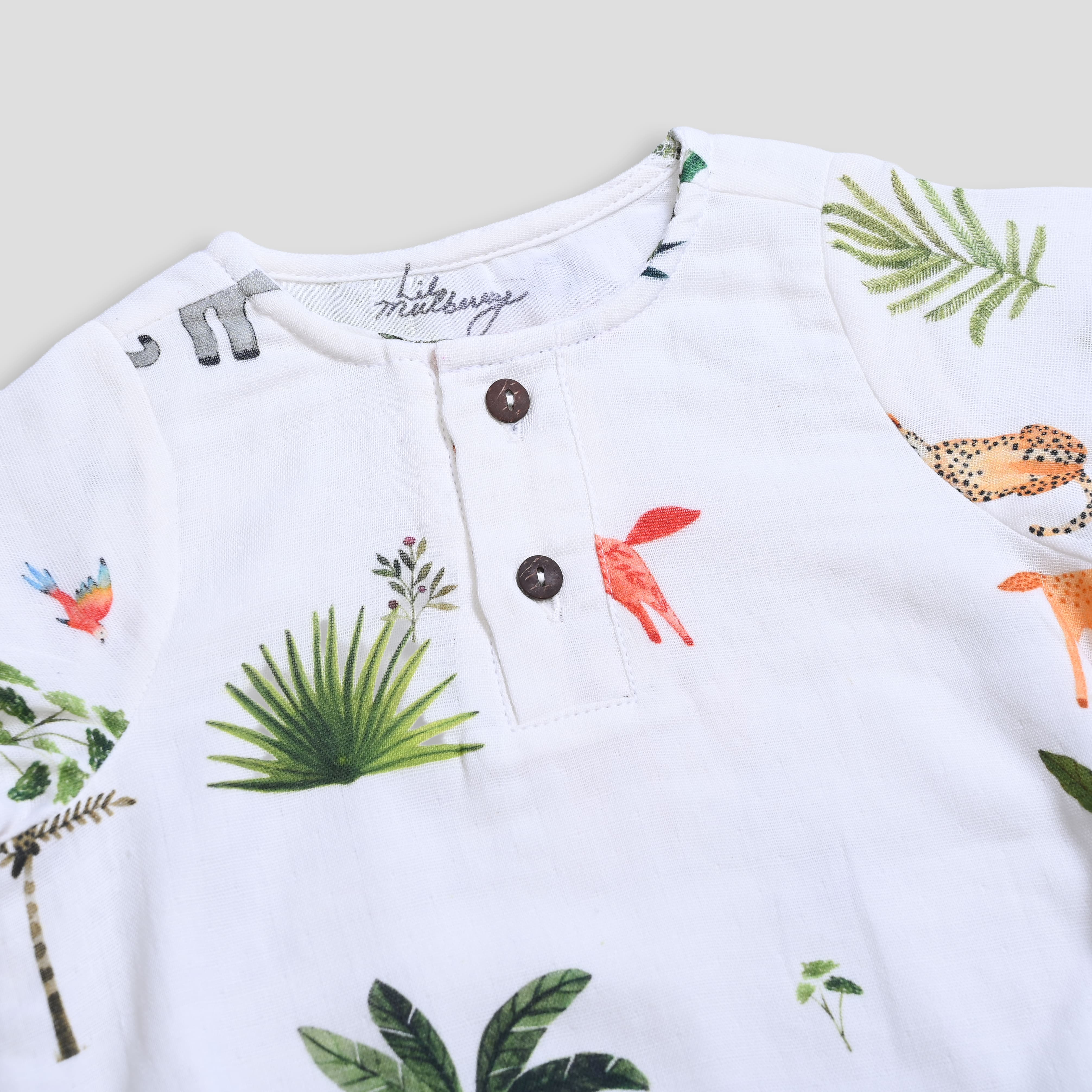 Animal Kingdom Muslin Bodysuit - Lil Mulberry