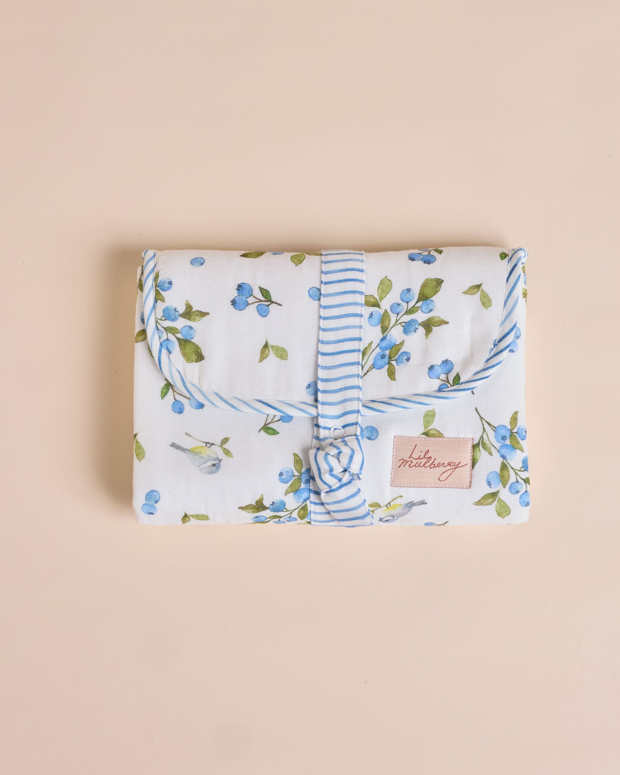 Blueberry & Bird Travel Changing Mat - Lil Mulberry