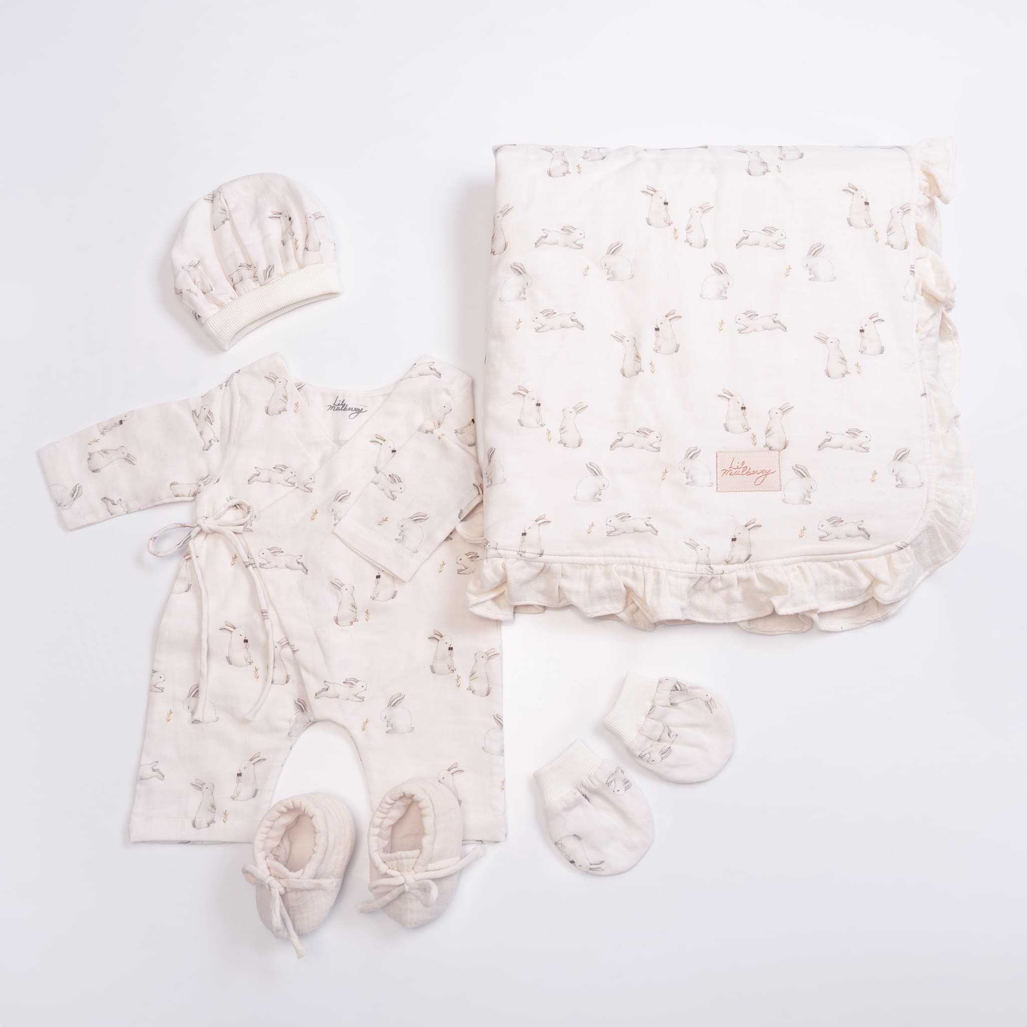 Enchanted Bunny Muslin Welcome Baby Set - Lil Mulberry