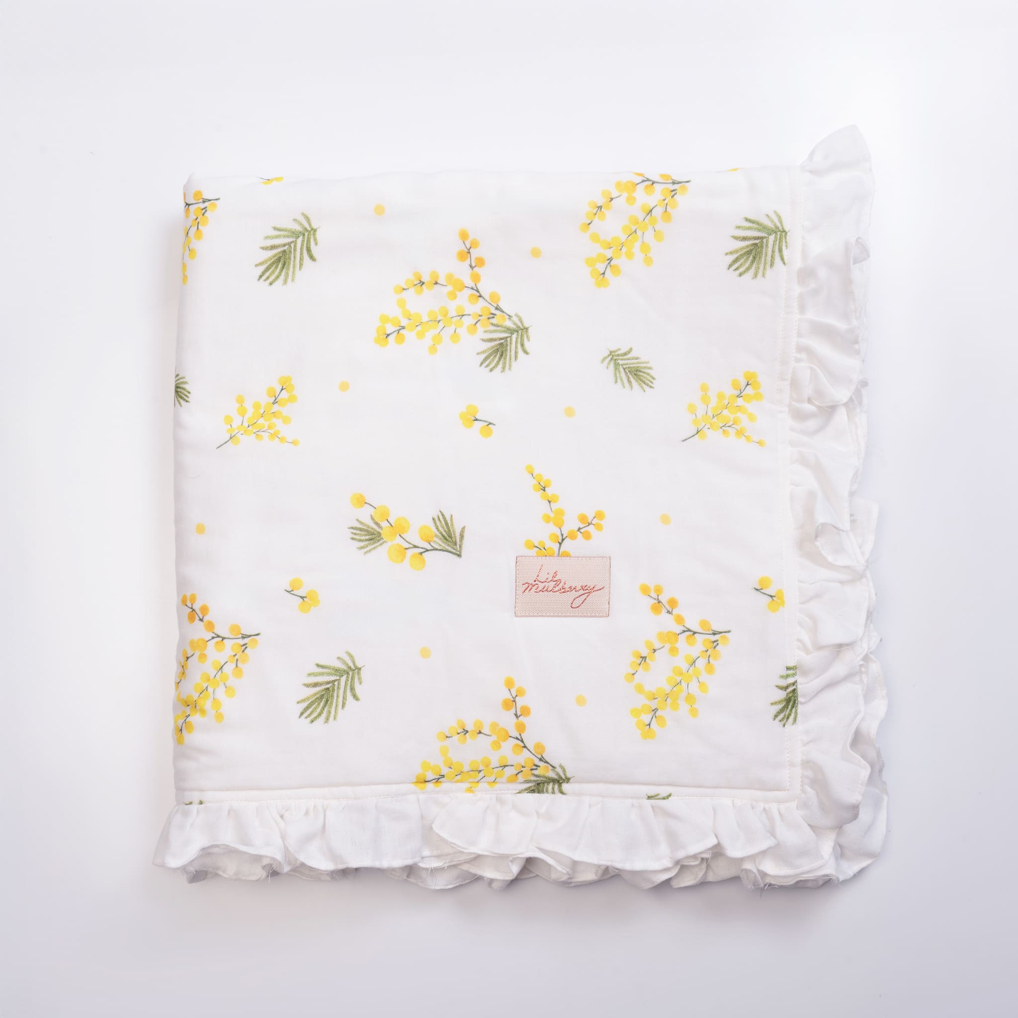 Mimosa Muslin Blanket with Frills - Lil Mulberry