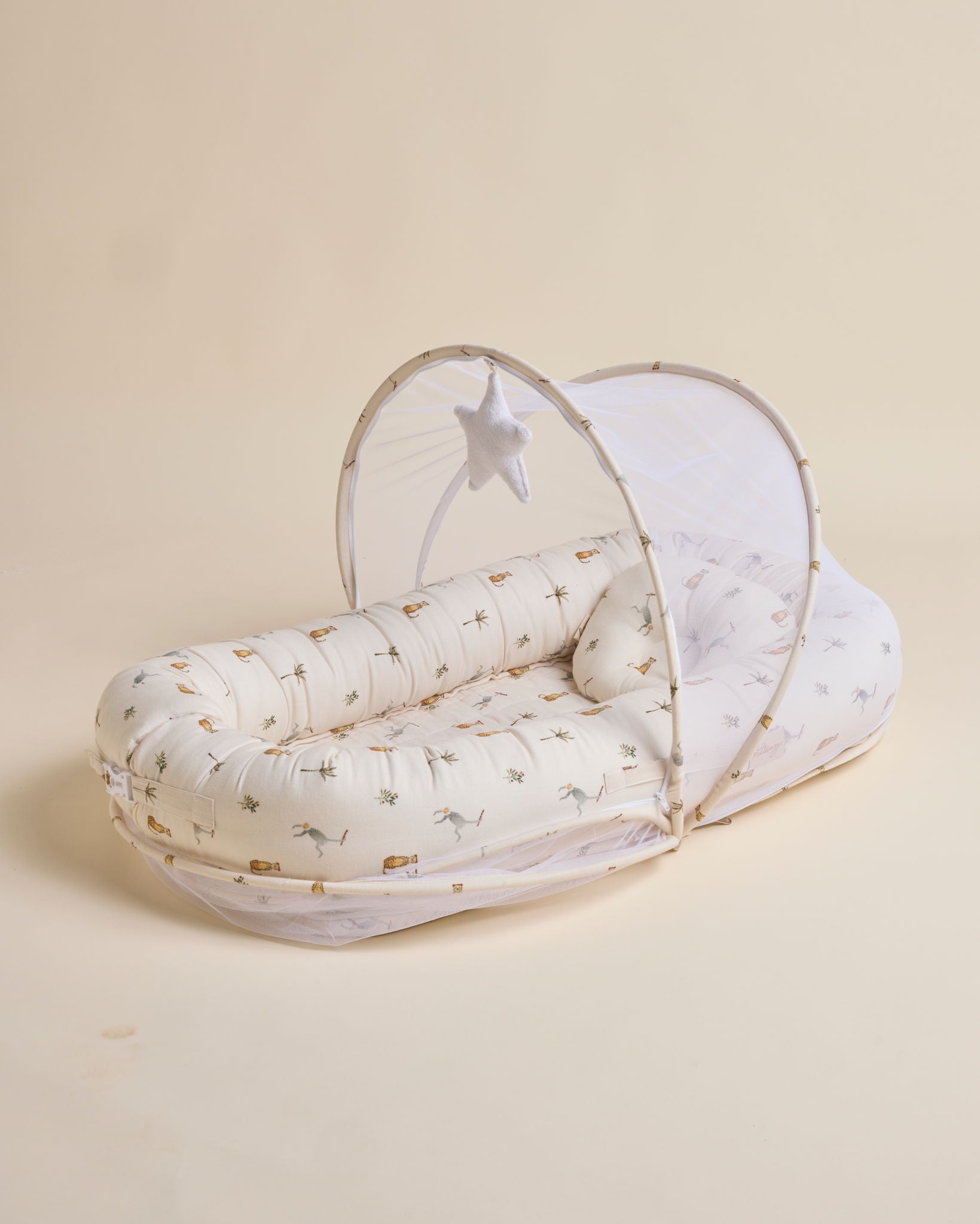 Monkey Cheetah Signature Baby Nest - Lil Mulberry