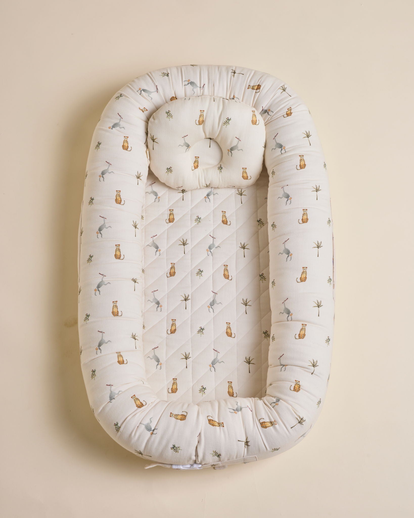 Monkey Cheetah Signature Baby Nest - Lil Mulberry