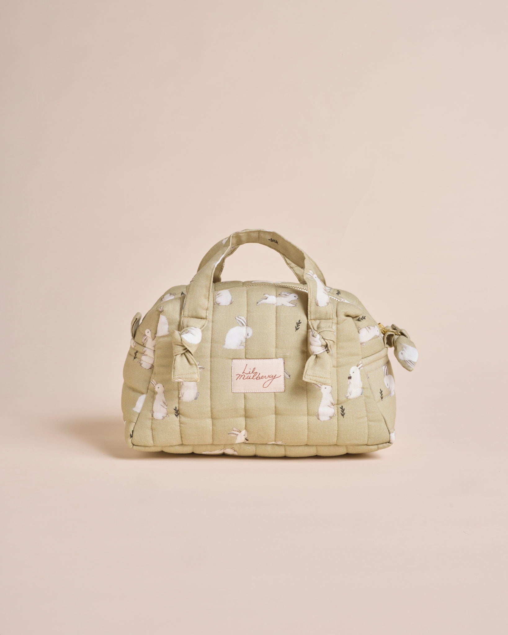 Sage Bunny Muslin Toiletry Bag - Lil Mulberry