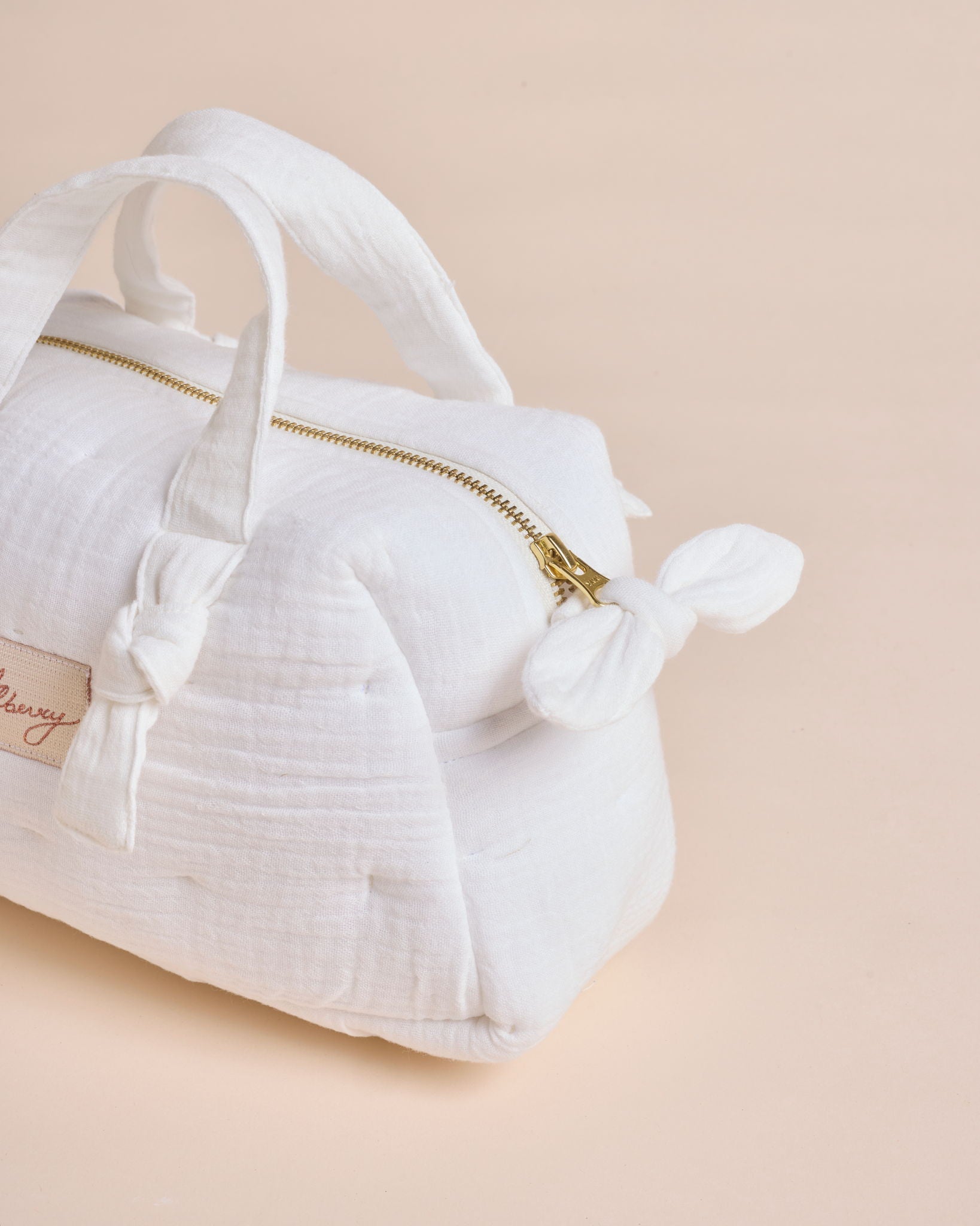 Tender Beige Muslin Toiletry Bag - Lil Mulberry