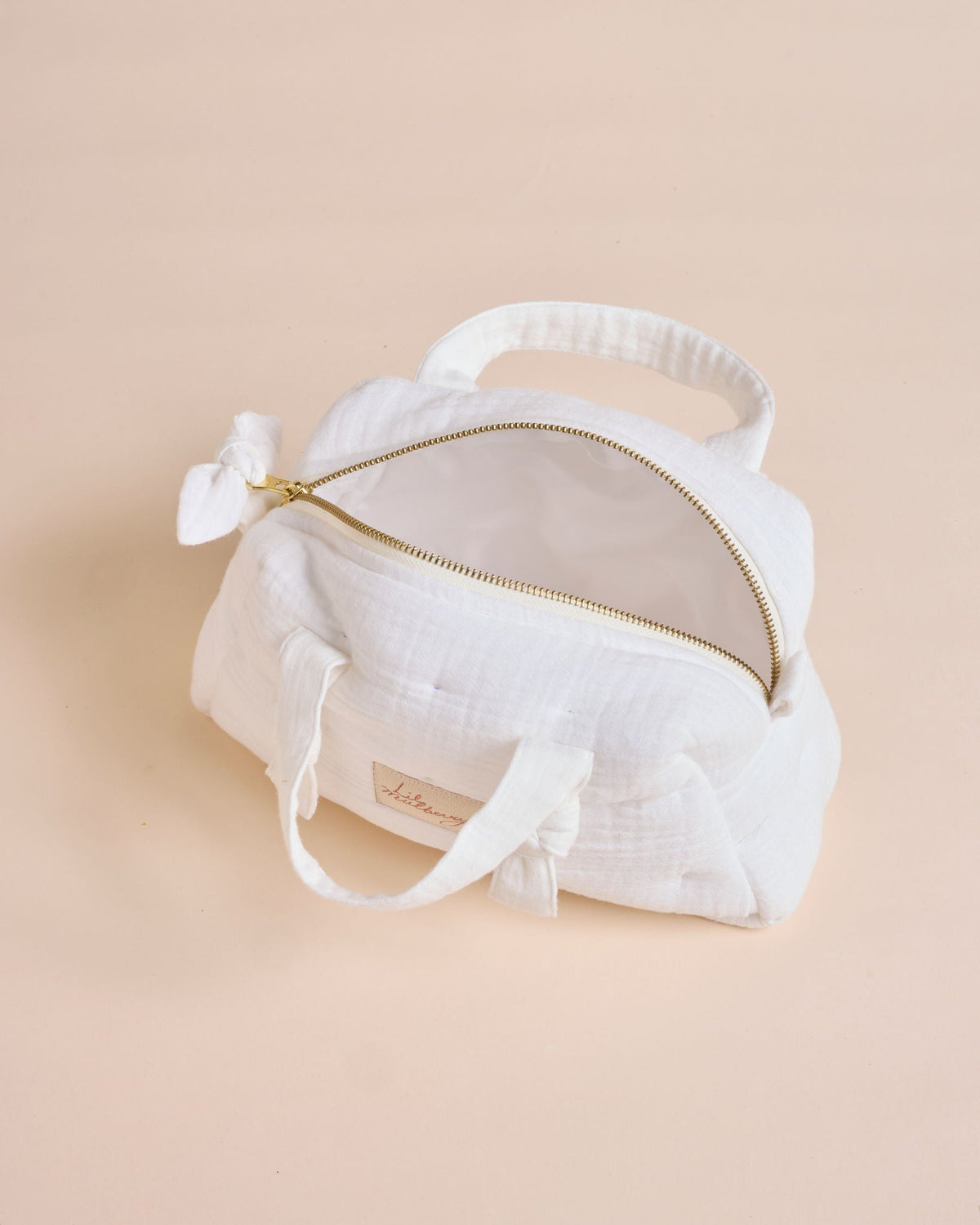Tender Beige Muslin Toiletry Bag - Lil Mulberry