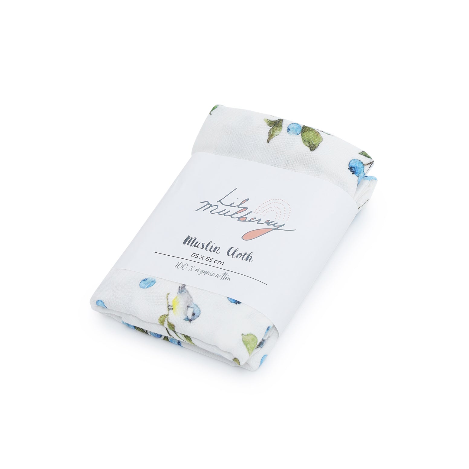 Blueberry & Bird Muslin Square - Lil Mulberry