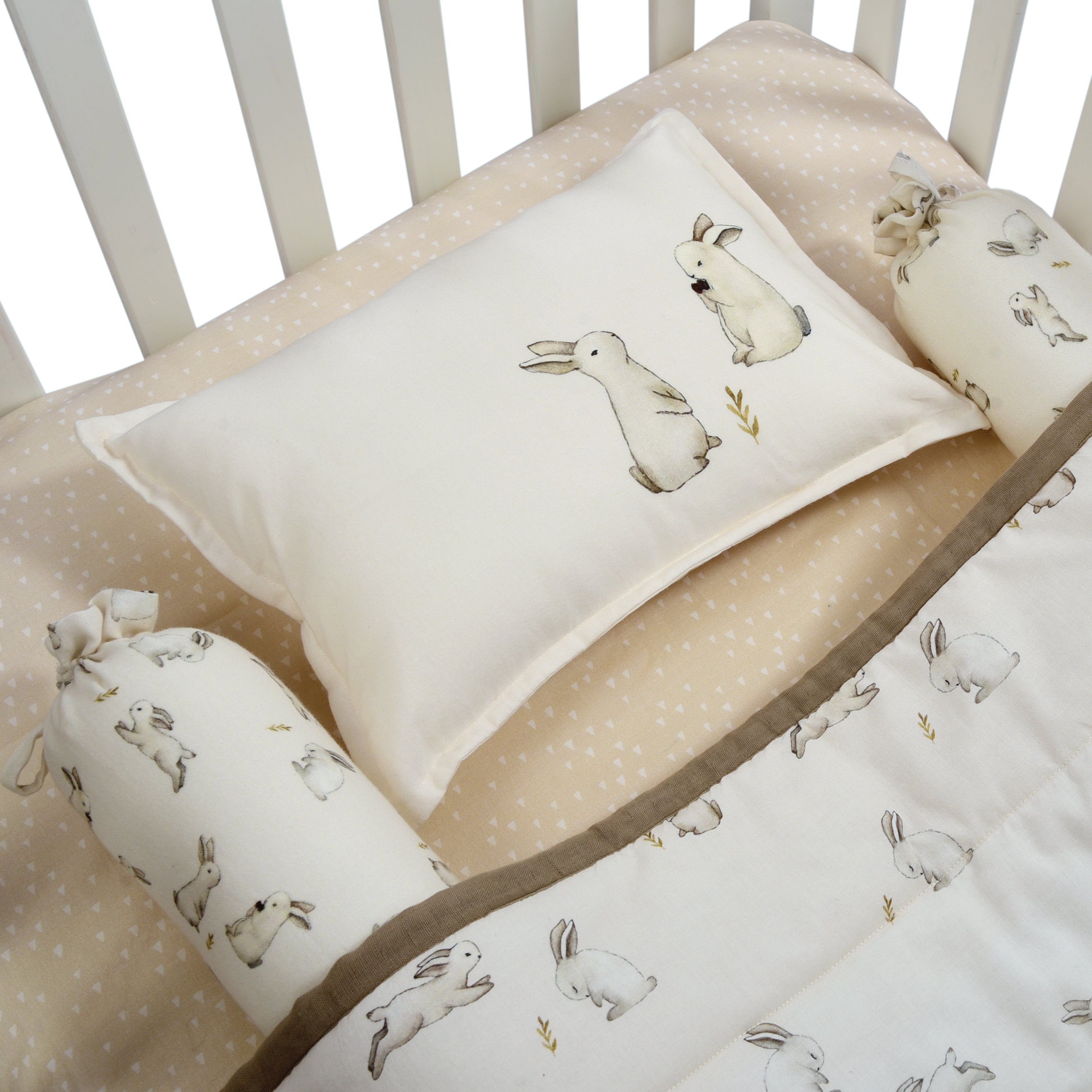 Enchanted Bunny Muslin Cot Bedding Set - Lil Mulberry
