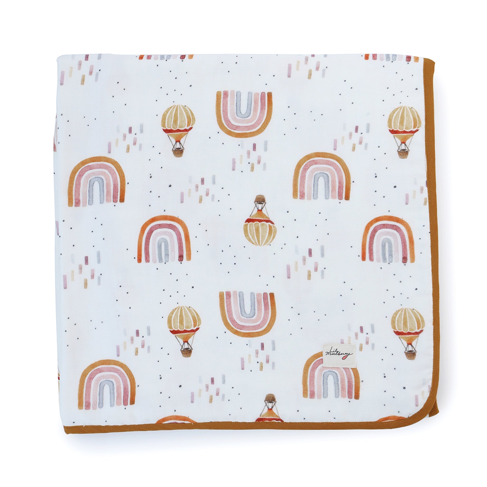 Whimsical Rainbow Muslin Blanket - Lil Mulberry